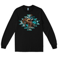 Black western cowboy Long Sleeve Tee - RanaPortraitStore