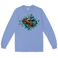Colony Blue western cowboy Long Sleeve Tee - RanaPortraitStore