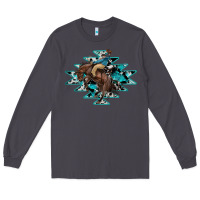 Smoke western cowboy Long Sleeve Tee - RanaPortraitStore