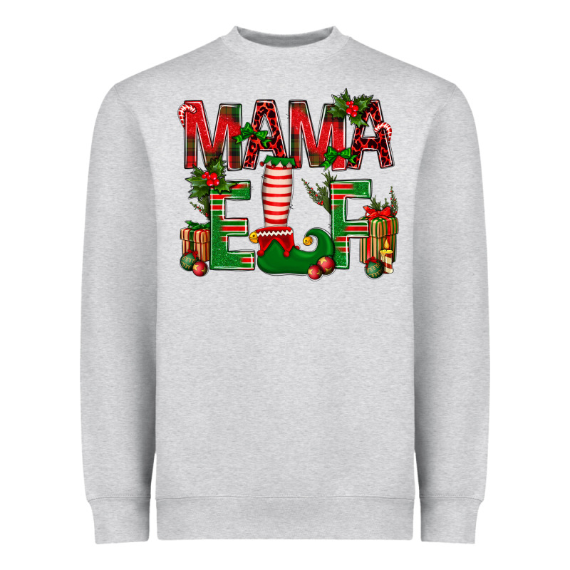 Christmas Mama Elf Heavyweight Sweatshirt by NancyCooperArtShop | Teevron