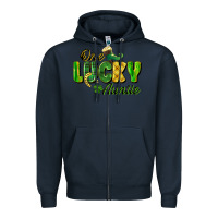 Navy One Lucky Auntie St. Patrick's Day Zipper Hoodie - CowGirlArtShop