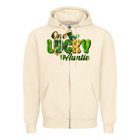 Sandshell One Lucky Auntie St. Patrick's Day Zipper Hoodie - CowGirlArtShop