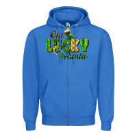 True Royal One Lucky Auntie St. Patrick's Day Zipper Hoodie - CowGirlArtShop