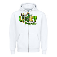 White One Lucky Auntie St. Patrick's Day Zipper Hoodie - CowGirlArtShop