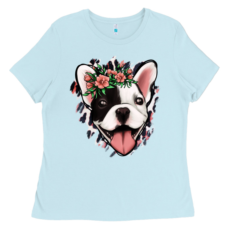 French Bulldog Floral Ladies Tee by Jasminsmagicworld | Teevron