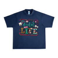 Navy Dental life leopard frame Urban Heavy Tee - LillyAllenDesigns