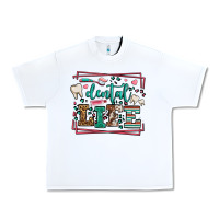 White Dental life leopard frame Urban Heavy Tee - LillyAllenDesigns