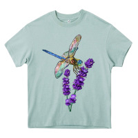 Arona Dragonfly With Lavender Heavy Core Tee - LillyAllenDesigns