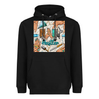 Black hail hustler and nail art hands with glitter polish seamless pattern b Heavyweight Hoodie - BundleAndBundleShop