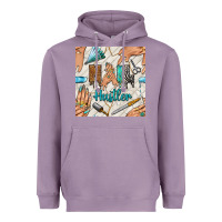 Lavender hail hustler and nail art hands with glitter polish seamless pattern b Heavyweight Hoodie - BundleAndBundleShop