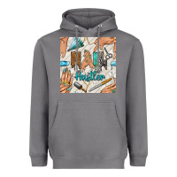 Storm hail hustler and nail art hands with glitter polish seamless pattern b Heavyweight Hoodie - BundleAndBundleShop