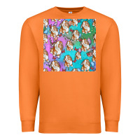 Carrot Easter Bunny With Truck Seamless Pattern Premium Sweatshirt - BundleAndBundleShop