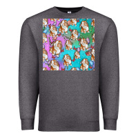 Charcoal Heather Easter Bunny With Truck Seamless Pattern Premium Sweatshirt - BundleAndBundleShop