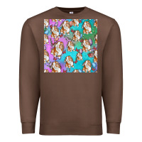 Chestnut Easter Bunny With Truck Seamless Pattern Premium Sweatshirt - BundleAndBundleShop
