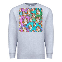Heather Grey Easter Bunny With Truck Seamless Pattern Premium Sweatshirt - BundleAndBundleShop