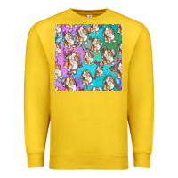 Lemon Easter Bunny With Truck Seamless Pattern Premium Sweatshirt - BundleAndBundleShop