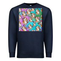 Navy Easter Bunny With Truck Seamless Pattern Premium Sweatshirt - BundleAndBundleShop