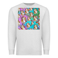 Oatmeal Heather Easter Bunny With Truck Seamless Pattern Premium Sweatshirt - BundleAndBundleShop