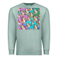 Seafoam Easter Bunny With Truck Seamless Pattern Premium Sweatshirt - BundleAndBundleShop