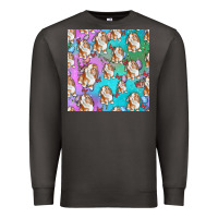 Smoke Easter Bunny With Truck Seamless Pattern Premium Sweatshirt - BundleAndBundleShop