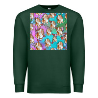 Sports Green Easter Bunny With Truck Seamless Pattern Premium Sweatshirt - BundleAndBundleShop