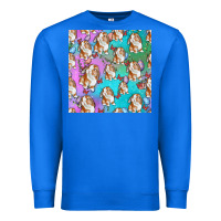 True Royal Easter Bunny With Truck Seamless Pattern Premium Sweatshirt - BundleAndBundleShop