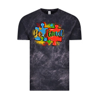 Cloud Black be kind autism Vintage Tee - LillyAllenDesigns