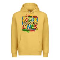 Antique Gold color outside the lines autism Premium Hoodie - OliviaCreatesArt