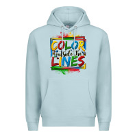 Blue Mist color outside the lines autism Premium Hoodie - OliviaCreatesArt