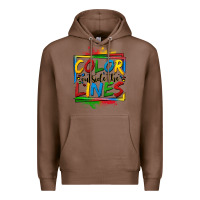 Chestnut color outside the lines autism Premium Hoodie - OliviaCreatesArt