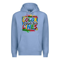 Colony Blue color outside the lines autism Premium Hoodie - OliviaCreatesArt