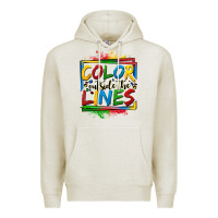 Oatmeal Heather color outside the lines autism Premium Hoodie - OliviaCreatesArt