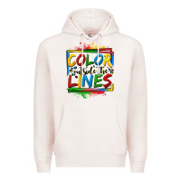 Color Outside The Lines Autism Premium Hoodie | Teevron