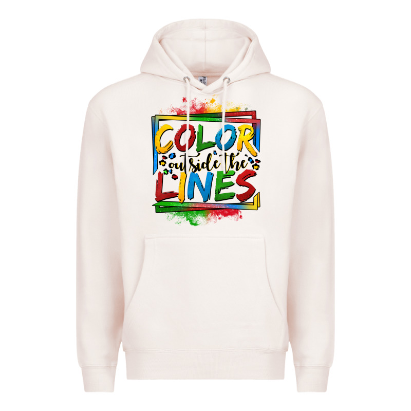 Color Outside The Lines Autism Premium Hoodie by OliviaCreatesArt | Teevron
