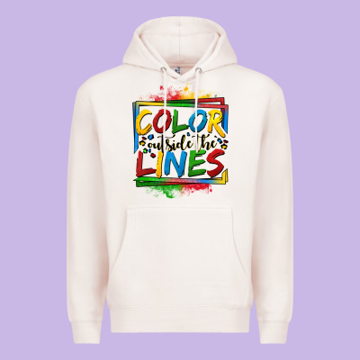 Color Outside The Lines Autism Premium Hoodie Designed By Oliviacreatesart