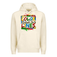 Tofu color outside the lines autism Premium Hoodie - OliviaCreatesArt