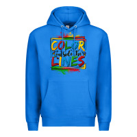 True Royal color outside the lines autism Premium Hoodie - OliviaCreatesArt