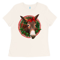 Bone Christmas donkey with bandana Ladies Tee - Jasminsmagicworld