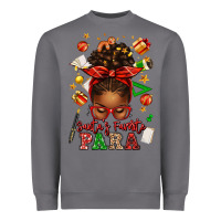Storm santa's favorite para afro messy bun Heavyweight Sweatshirt - texasbilliewilder