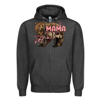 Charcoal Heather Mama bear mother's day Zipper Hoodie - HowdyJamesFarm