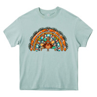 Arona turquoise thanksgiving turkey rainbow Heavy Core Tee - Jasminsmagicworld