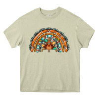 Mossy turquoise thanksgiving turkey rainbow Heavy Core Tee - Jasminsmagicworld