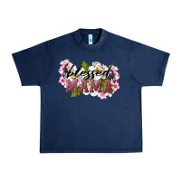 Navy Blessed Mama Urban Heavy Tee - LillyAllenDesigns