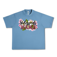 Pebble Blue Blessed Mama Urban Heavy Tee - LillyAllenDesigns
