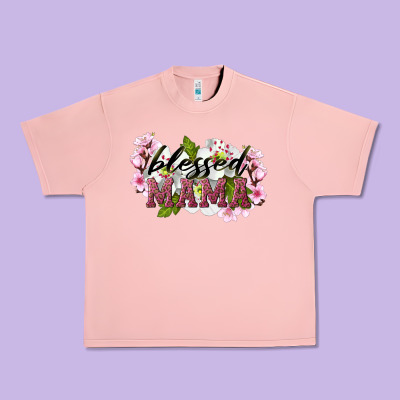 Blessed Mama Urban Heavy Tee Designed By Lillyallendesigns