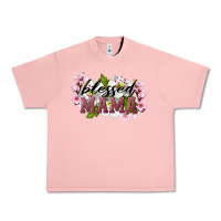 Salmon Blessed Mama Urban Heavy Tee - LillyAllenDesigns