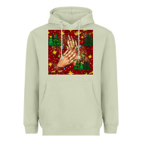 Matcha christmas nails and trees with leopard and plaid seamless pattern bbs Heavyweight Hoodie - BundleAndBundleShop