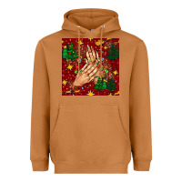 Meerkat christmas nails and trees with leopard and plaid seamless pattern bbs Heavyweight Hoodie - BundleAndBundleShop