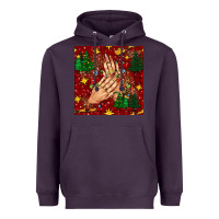 Plum christmas nails and trees with leopard and plaid seamless pattern bbs Heavyweight Hoodie - BundleAndBundleShop