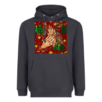 Smoke christmas nails and trees with leopard and plaid seamless pattern bbs Heavyweight Hoodie - BundleAndBundleShop